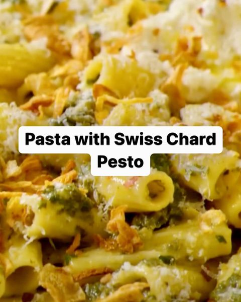 Pasta with Swiss Chard Pesto